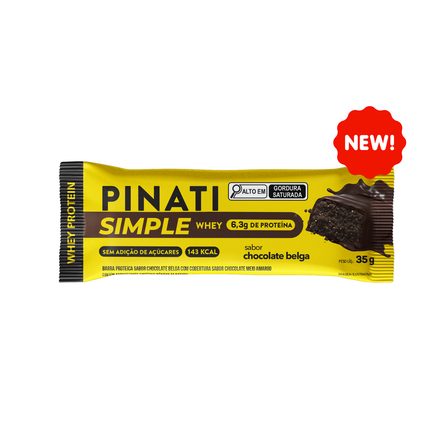 SIMPLE WHEY CHOCOLATE BELGA 35g 1 un.