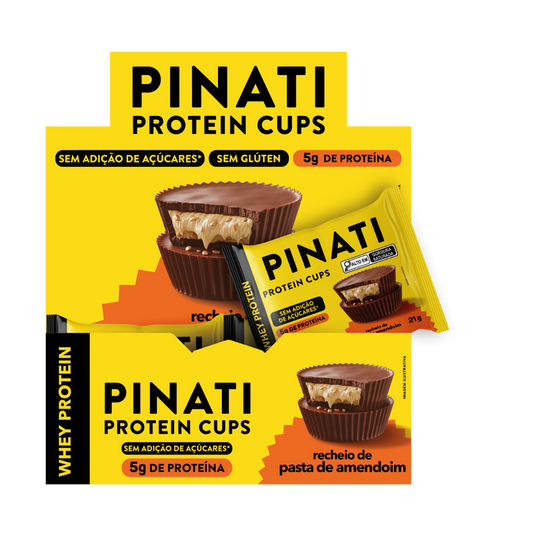 PINATI PROTEIN CUPS PASTA DE AMENDOIM 21g 18 un.