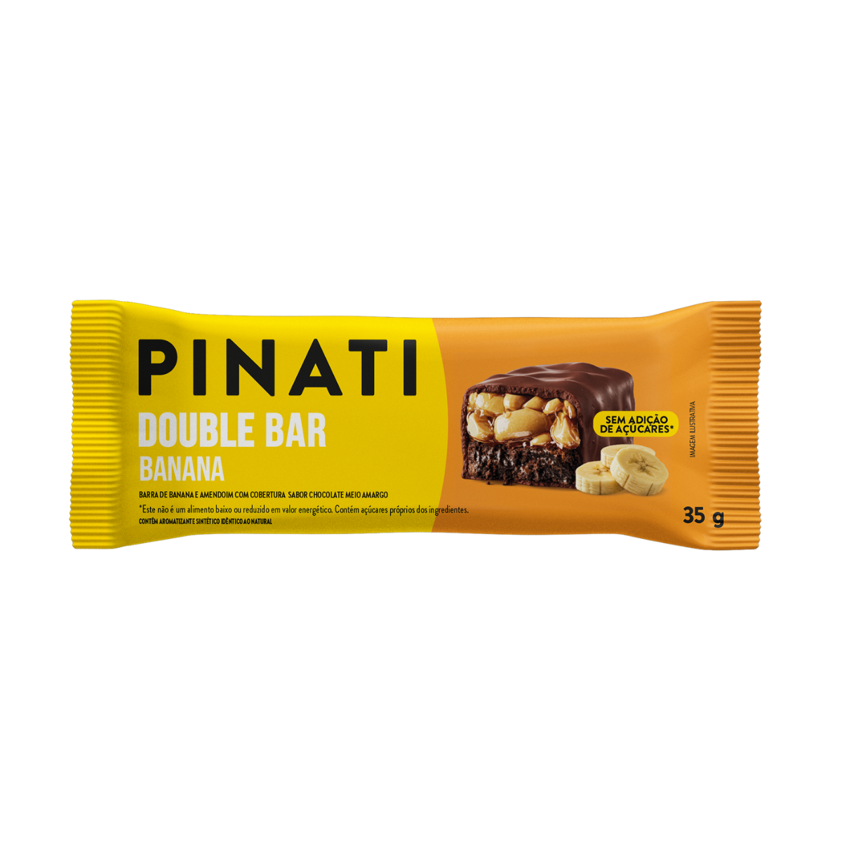 PINATI DOUBLE BAR BANANA AMENDOIM E CHOCOLATE 35g