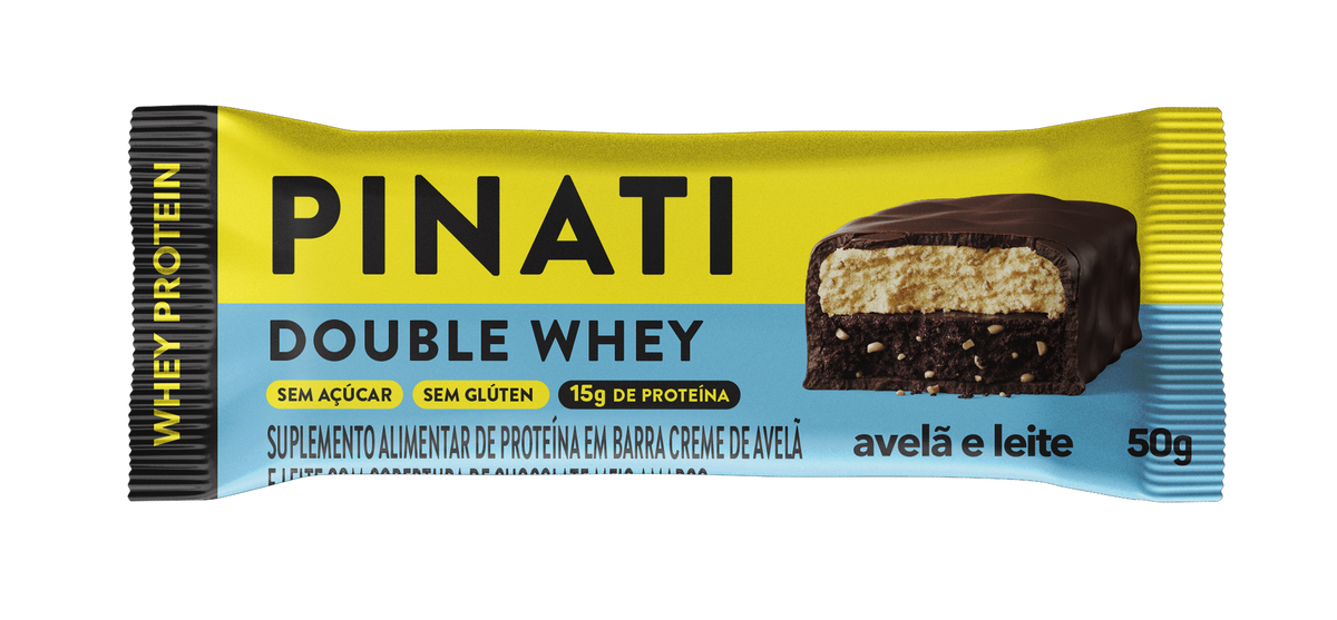 12x50g PINATI DOUBLE WHEY AVELÃ E LEITE – PINATI SNACKS