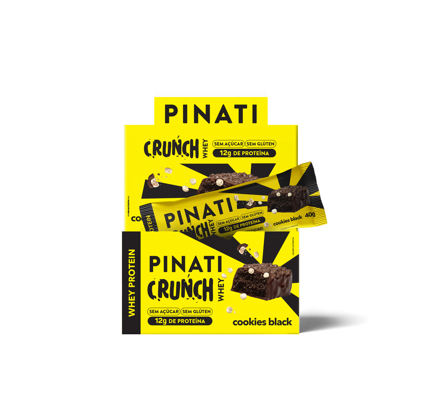 CRUNCH WHEY COOKIES BLACK 40g 12 un.