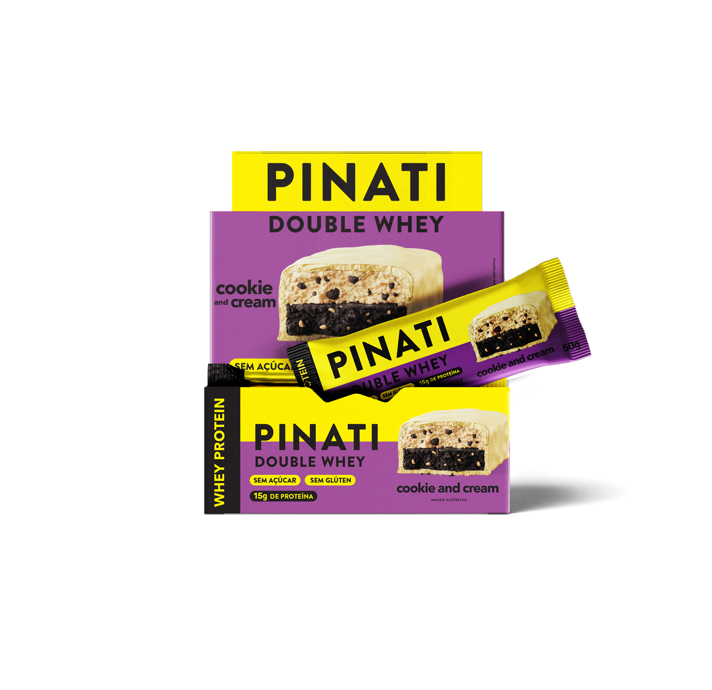 PINATI DOUBLE WHEY COOKIES & CREAM 50g 12 un.