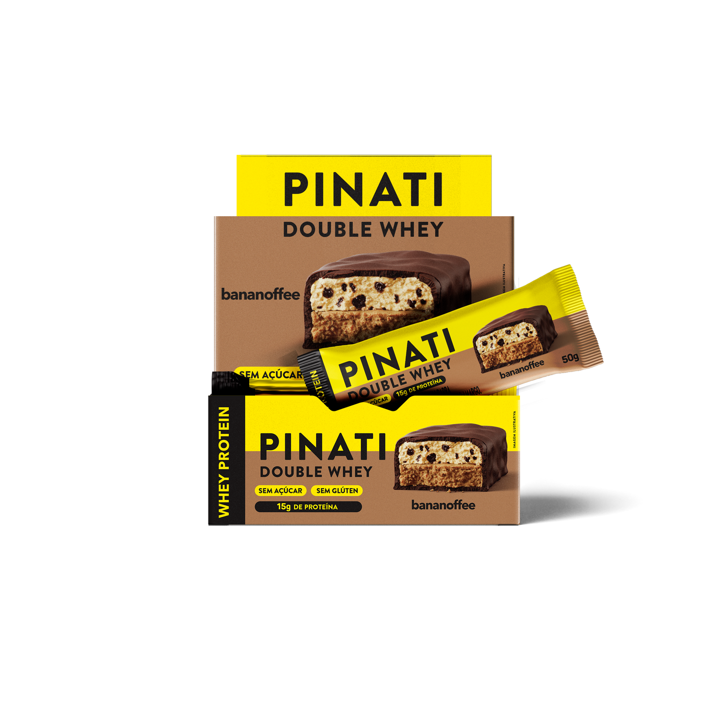 PINATI DOUBLE WHEY BANANOFFEE 50g 12 un.
