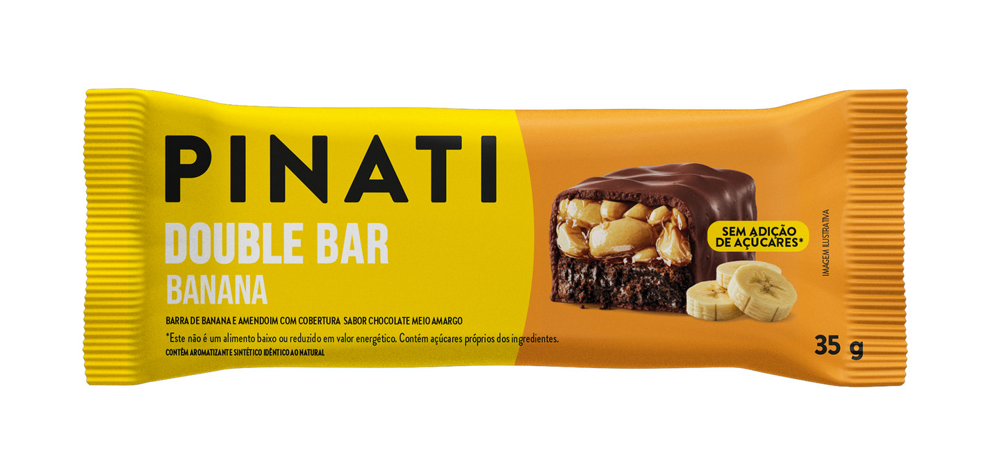 PINATI DOUBLE BAR BANANA 35g 32 un.