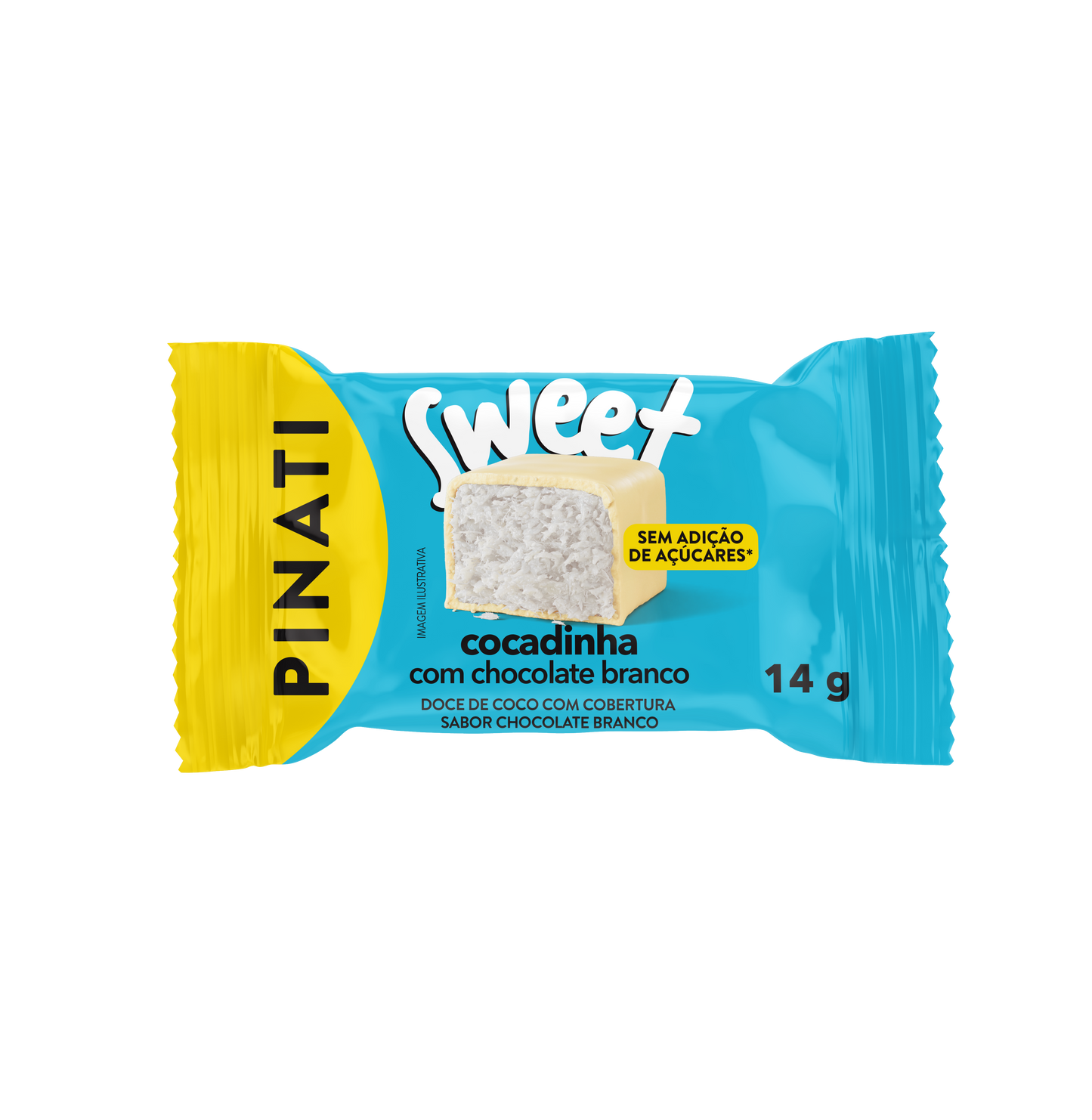 PINATI SWEET COCADA CHOCOLATE BRANCO 14g 24 un.