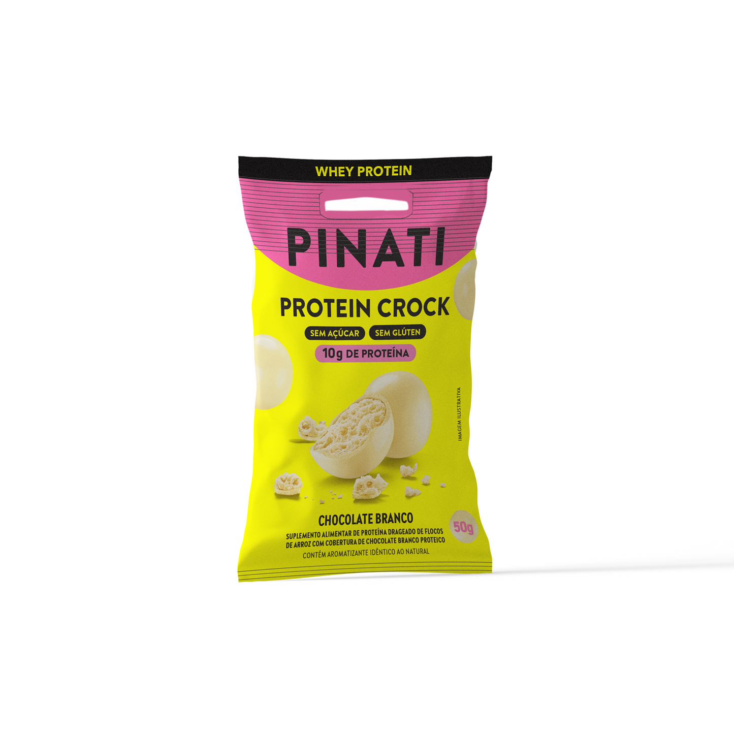 PINATI PROTEIN CROCK CHOCOLATE BRANCO 50g