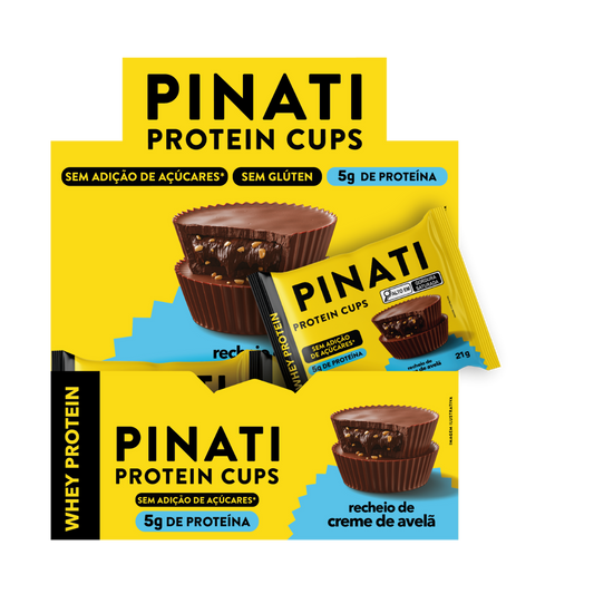 PINATI PROTEIN CUPS CREME DE AVELÃ 21g 18 un.