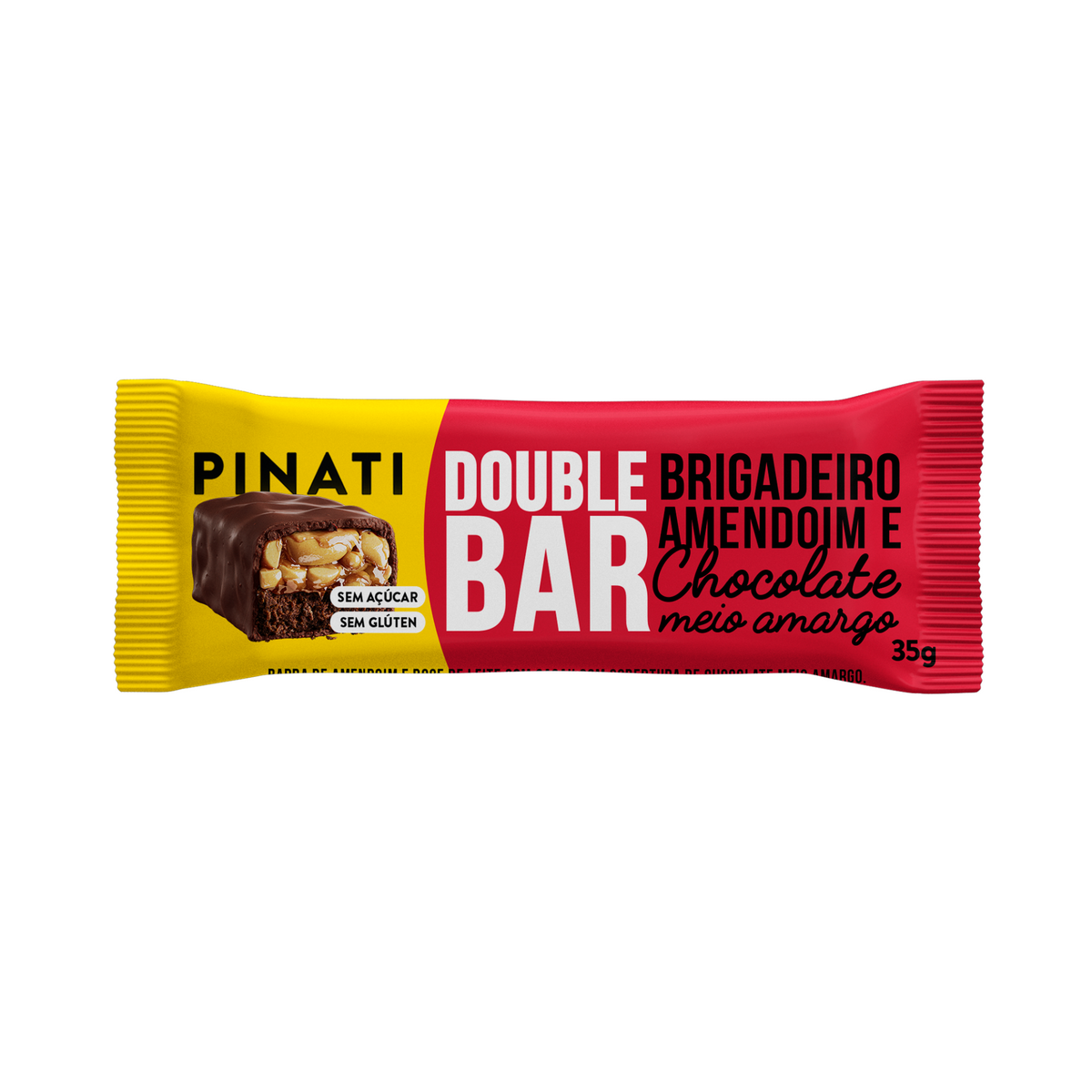 Pinati PINATI DOUBLE BAR BRIGADEIRO 35g 32 un. – PINATI SNACKS