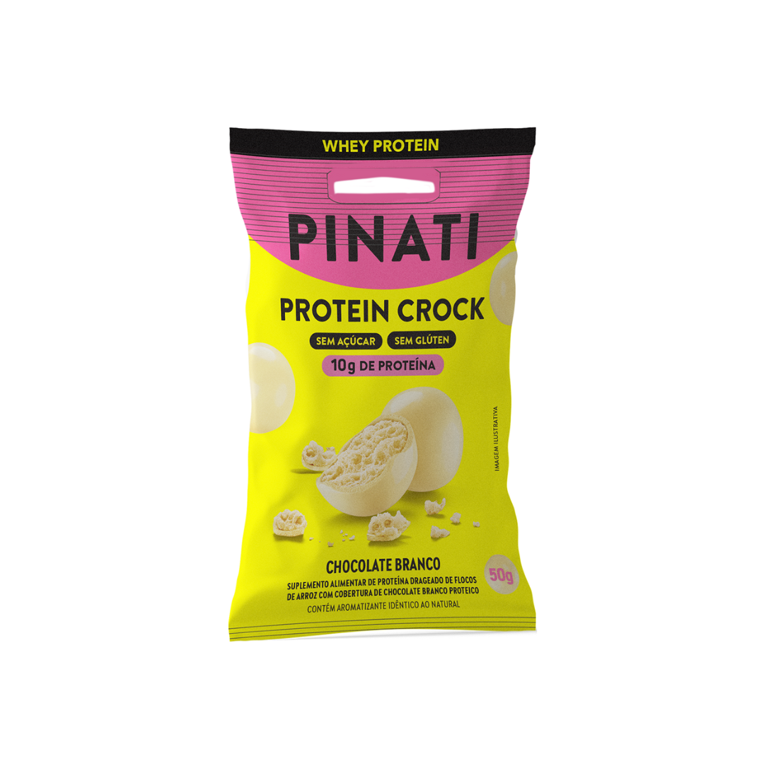 PINATI PROTEIN CROCK CHOCOLATE BRANCO 50g