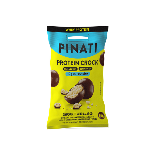 PINATI PROTEIN CROCK CHOCOLATE MEIO AMARGO 50g