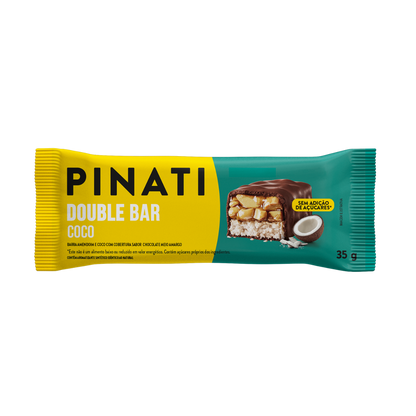 PINATI DOUBLE BAR COCO AMENDOIM E CHOCOLATE 35g