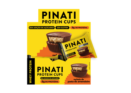 PINATI PROTEIN CUPS PASTA DE AMENDOIM 21g 18 un.