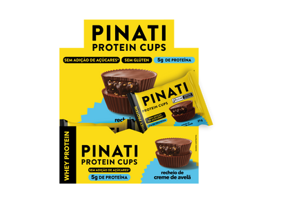 PINATI PROTEIN CUPS CREME DE AVELÃ 21g 18 un.