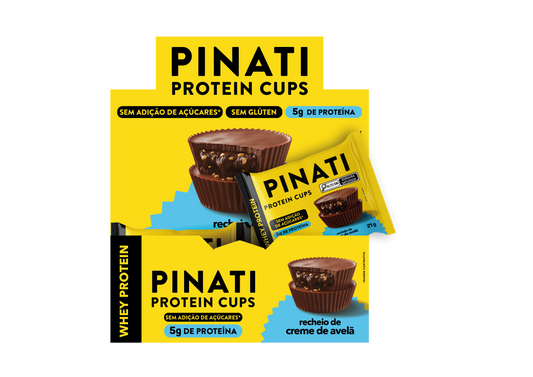 PINATI PROTEIN CUPS CREME DE AVELÃ 21g 18 un.