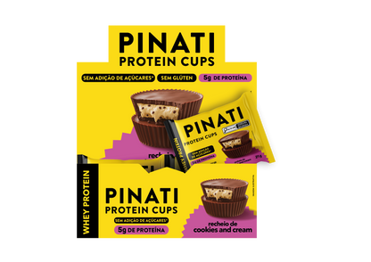 PINATI PROTEIN CUPS COOKIES & CREAM 21g 18 un.