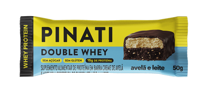 PINATI DOUBLE WHEY AVELÃ E LEITE 50g 12 un.