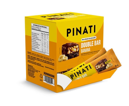 PINATI DOUBLE BAR BANANA 35g 32 un.