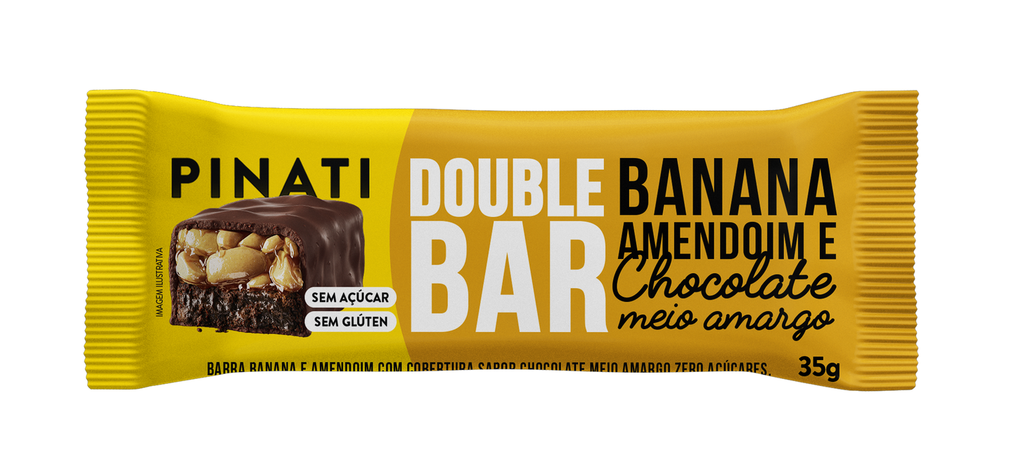 PINATI DOUBLE BAR BANANA 35g 6 un.