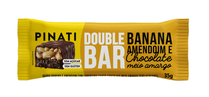 PINATI DOUBLE BAR BANANA 35g 6 un.