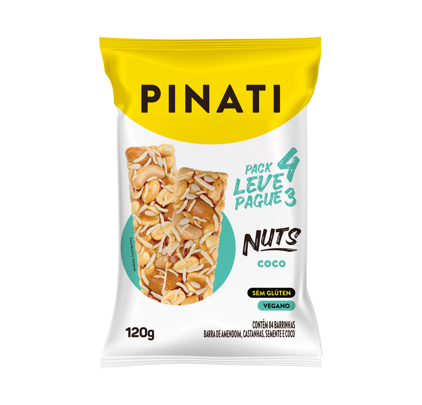 KIT LEVE 4 PAGUE 3 PINATI NUTS COCO 30g