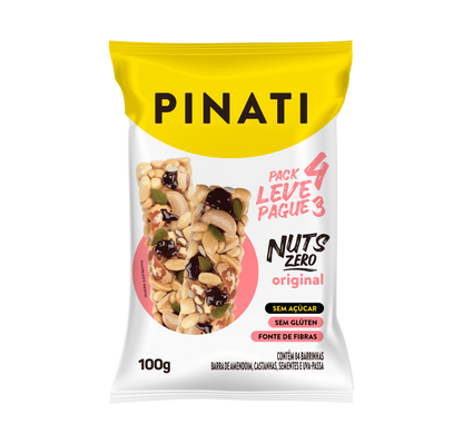 KIT LEVE 4 PAGUE 3 PINATI NUTS ORIGINAL ZERO 25g